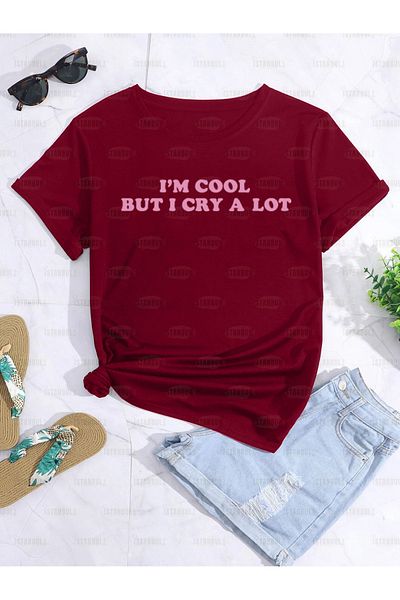 aynewmoda Готина тениска с щампа Oversize