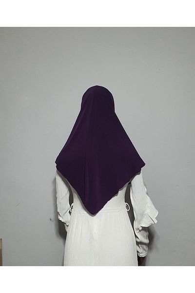 AHRAR tesettür Practical Crested Children's Kimar - Plum