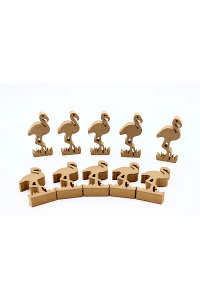 na neşeli ahşap 10 Pieces of 10 cm Can Stand Upright Pelican Figure - Preschool Educational Activity