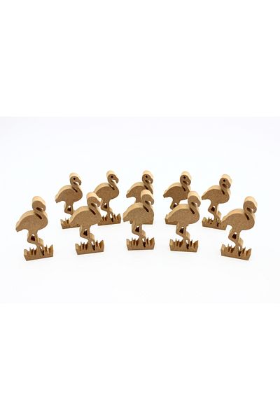 na neşeli ahşap 10 Pieces of 10 cm Can Stand Upright Pelican Figure - Preschool Educational Activity