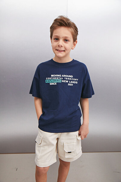 GRIMELANGE CAELAN férfi sötétkék póló - kényelmes szabás és stílusos design