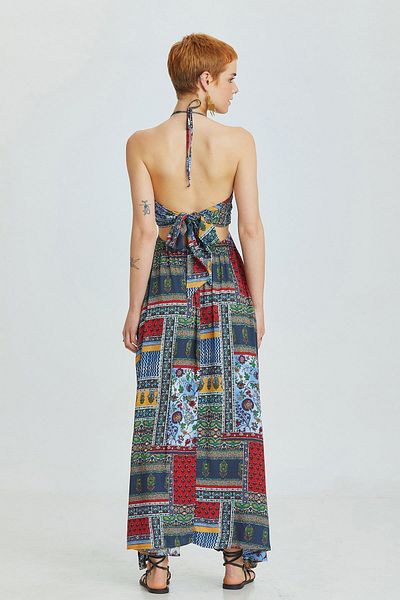 Clandestino Rochie lungă albastră - Halter