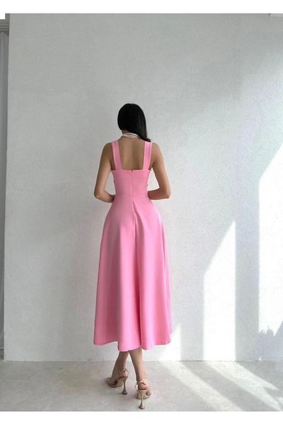 elbisenvarmı Rochie midi cu bretele groase