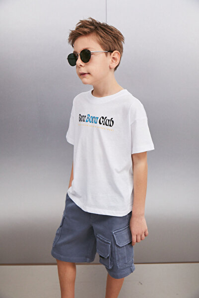 GRIMELANGE Ανδρικό λευκό T-shirt ZANIS - Relaxed Fit