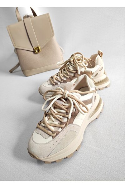 Of&Off KADIN BAĞCIKLI HAKİKİ DERİ SNEAKER