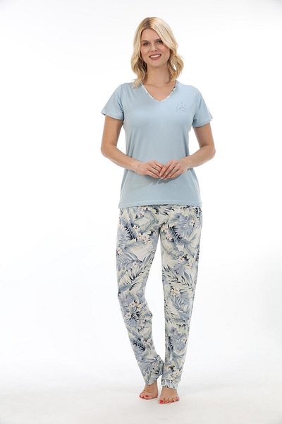 Etoile Bamboo, Flexible fabric, Short Sleeve Women's Pajamas Set 73216