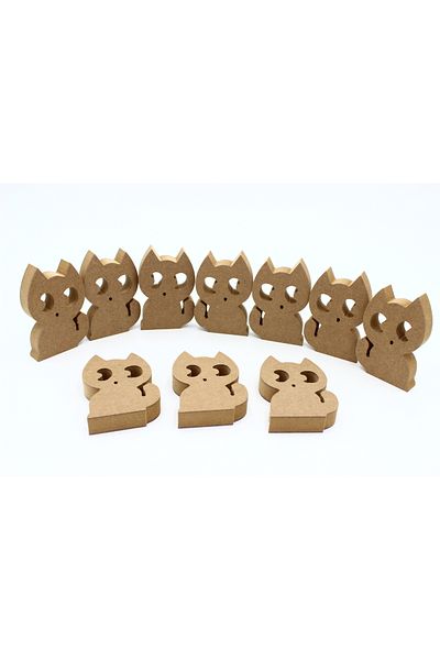 na neşeli ahşap 10 Cute Cat Figures - Can Stand Upright, School Training Activity