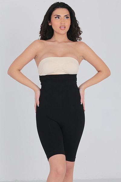 Pijamadam High Waist Recovery Black Shorts Corset - Belly Stomach Basen Classic