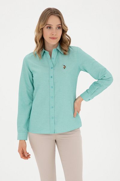U.S. Polo Assn. Mint Slim Fit Women's Shirt - ARİEN CLOTHING