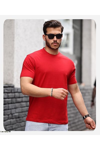 Spor Life Men's Style Cotton Crew Neck T-shirt