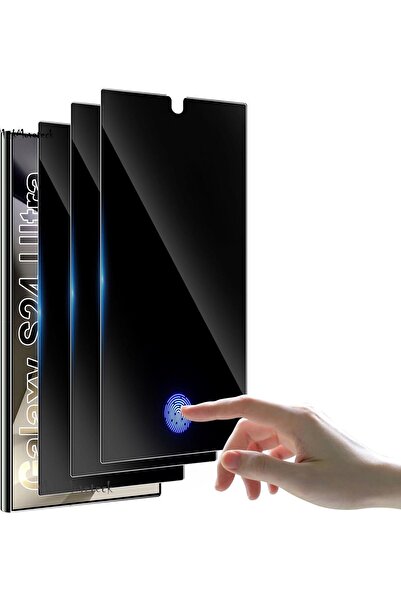 m.tk moveteck Samsung Galaxy S24 Ultra Ekran Koruyucu Hayalet Cam Aktif Parmak izi Okuyuculu Premium Gurved Glass