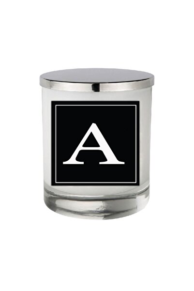 LYN HOME & DECOR A Harf Etiketli Büyük Boy Beyaz Mum