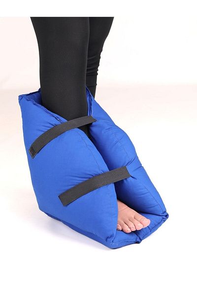 Devi Foot and Heel Pillow, Protective PillowFoot Pillow for Wounds and Post-Surgical Blue