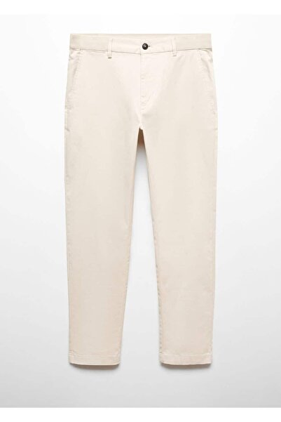 MANGO Man Tapered kesim pamuklu cropped pantolon