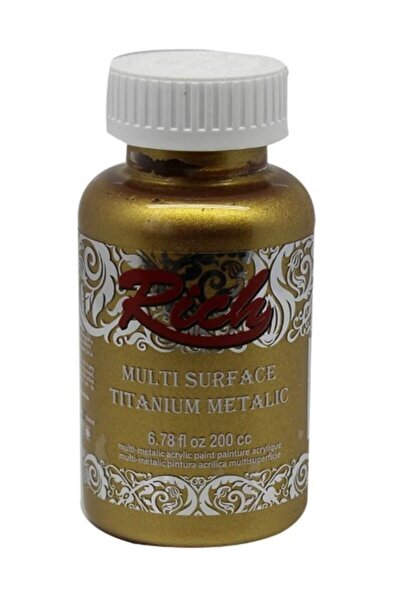 Rich Multi Surface Titanium Metalic Akrilik Boya 200cc N:2524 Antik Altın
