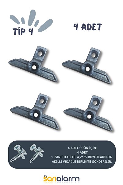 sarıalarm Pvc ( Pimapen ) Kapı & Pencere Ispanyolet Karşılığı Tip 4 ( 4 Adet )