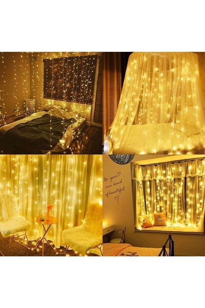 aydpromosyon Perde Led Organizasyon Süsleme Işığı 3x2 Dekor Led Tag Led Nişan Organizasyon Kır Düğünü Led