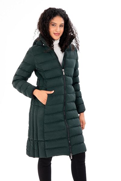G-FOX WOMEN'S LONG STAND COLLAR REMOVABLE HOODED PADDED PUFFED COAT 8664