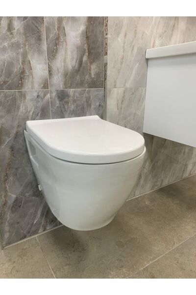 ALVİT Genova Asma Klozet Yavaş Kapanır Kapak