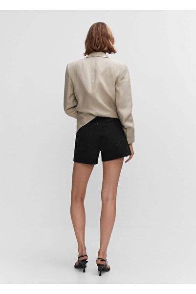 MANGO Woman Yüksek belli denim şort