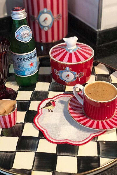 FLAWLESS HOME 2li Kuşlu Kokteyl Peçetesi | Sunum Peçetesi | Kahve Yanı Peçetesi | Bardak Altığı