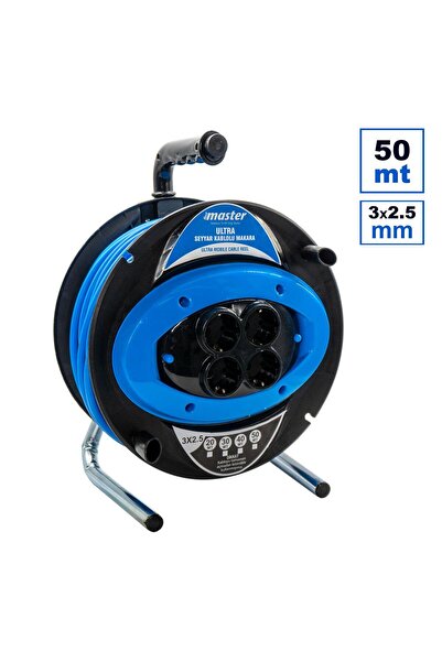 Master 505436 Ultra Plastik Gövde Makaralı Kablo 3x2.5mm 50 Metre