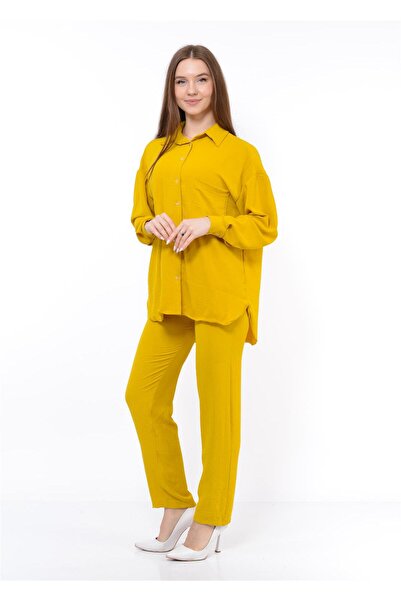 Nuseel طقم قميص وبنطلون Aerobin نسائي من الأسفل والأعلى مكون من قطعتين بلون أ...