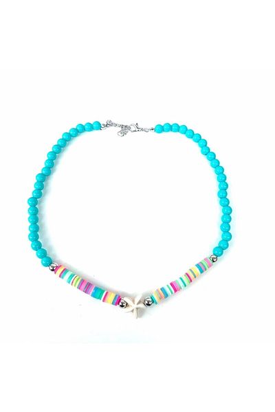 LeylanTakı Stork Jewelry Children's Turquoise Starfish Handmade Necklace