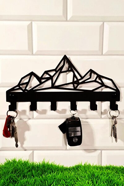 3art Metal Dağ Motifli Metal Dekoratif Anahtar Askısı - Askılık - Anahtarlık