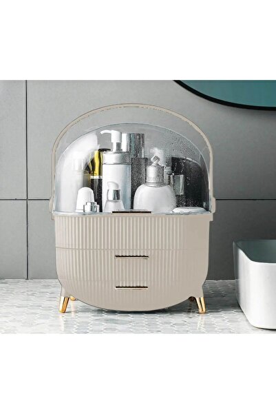 MİMOZA PARK منظم مستحضرات التجميل الفاخر - صندوق منظم مع أدراج