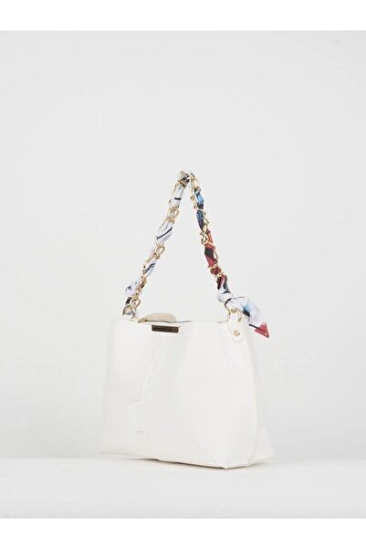 MODALAY Жіночий білий шарф ланцюжок аксесуар м'яка шкіра 3 секції рука рука і плече сумка