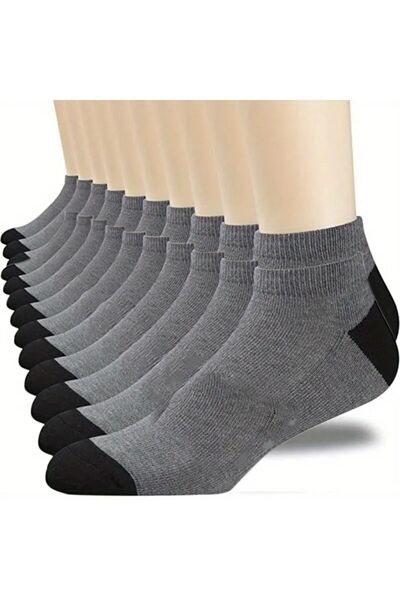çorapmanya 5 Çift Erkek Pamuklu Çok Renkli Rahat Nefes Patik Çorabı