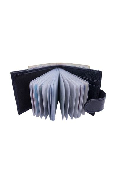 MKM MAN Genuine Leather Inside Transparent Card Holder Wallet Side Model