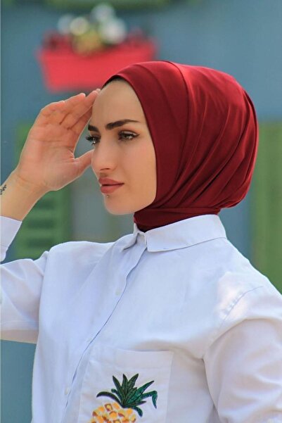 Sahra Şal Dünyası Snap Bonnet Claret Red