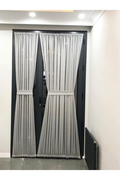 perhal perde ve halı Butterfly Curtain, Curtain With Briz Rod, Tulle Curtain Inside Door-Window Kitchen Tulle Curtain, Briz Rods Included