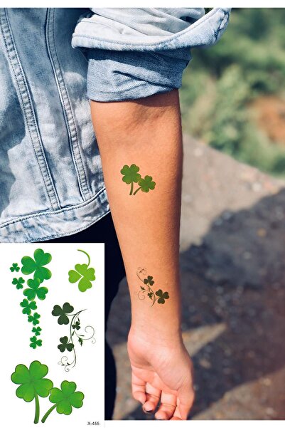 BP Tattoo Dört Yapraklı Yonca Minimal Dövme