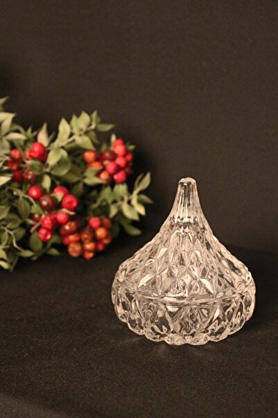 MY1COMPANY Kapaklı Kristal Cam Şekerlik-lokumluk-çerezlik