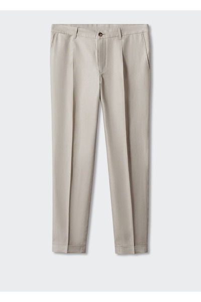 MANGO Man %100 keten regular fit pantolon