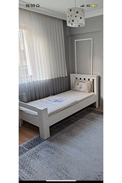 Özçelik Lambiri Deın Beyaz Mdf Tek Kişilik Karyola