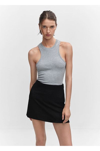 MANGO Woman Knitwear Mini Skirt