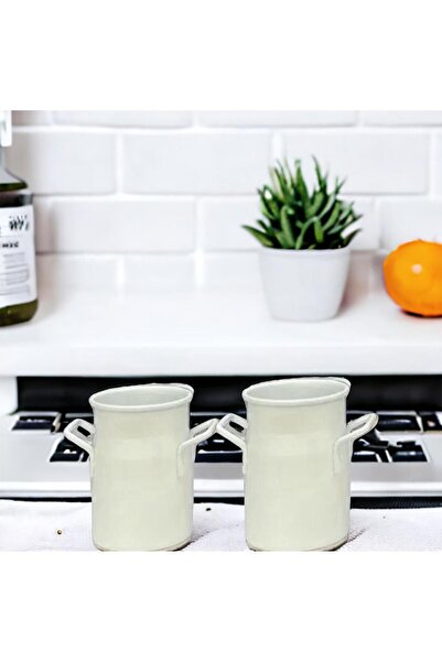 LUCKYHOMES 2 Adet Mini Güğüm Beyaz,Dekoratif Sunumluk,Vazo