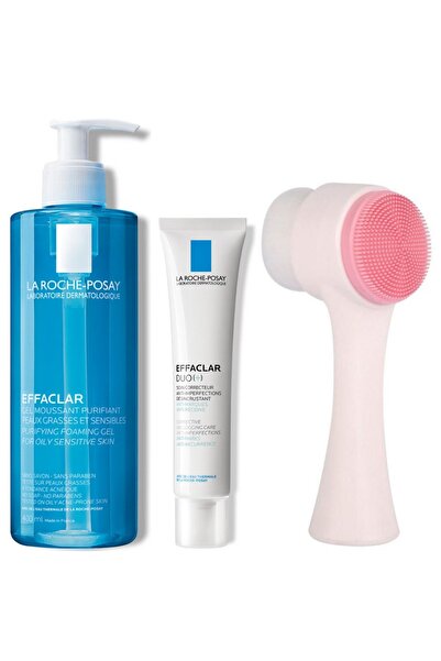 La Roche Posay Effaclar Temizleme Jeli 400ml, Effaclar Duo( ) Yağ Ve Akneye Karşı Bakım Kremi 40ml, Pudrashine Yüz