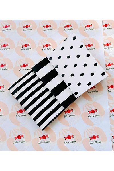 ÖZ KIRTASİYE Set of 3 B&W Line Patterned Notepads