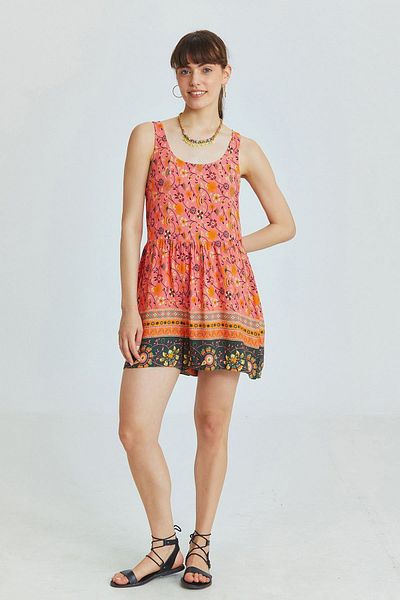 Clandestino Pink Loose Mini Jumpsuit