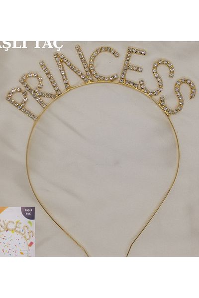 ELGALA PRINCESS Written Metal Stone Crown Decoration Crown