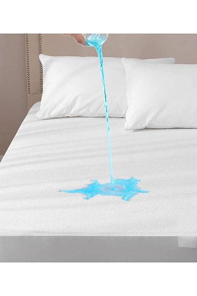 sareum Lemon Liquid-proof Fitted Full Edge Water Liquid Proof Mattress Protector Mattress White 100*200