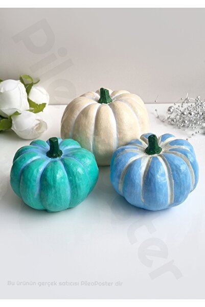 PP Handmade Büyük Kabak Biblo|dekoratif Bal Kabakları 3adet|kabak Biblo|dekor...