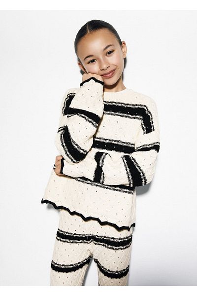 MANGO Kids Ecru Sweater for Kids