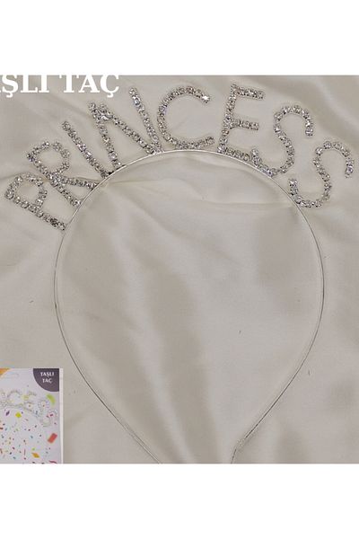 ELGALA PRINCESS Written Metal Stone Crown Decoration Crown
