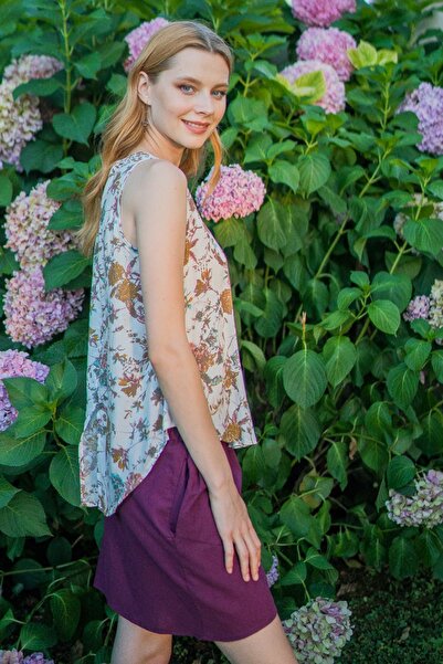 Clandestino Fusta mini asimetrică violet